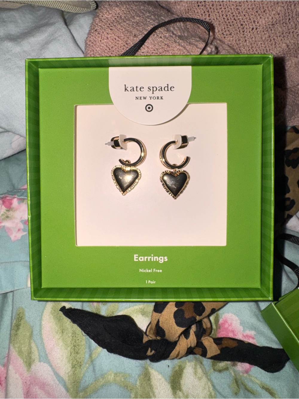 kate spade bright green striped gift box
